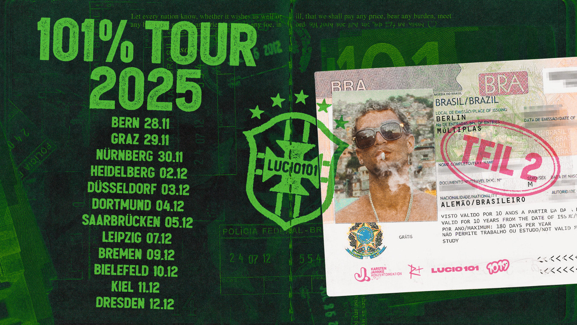 Lucio101 101% Tour - Teil 2 Tour Poster
